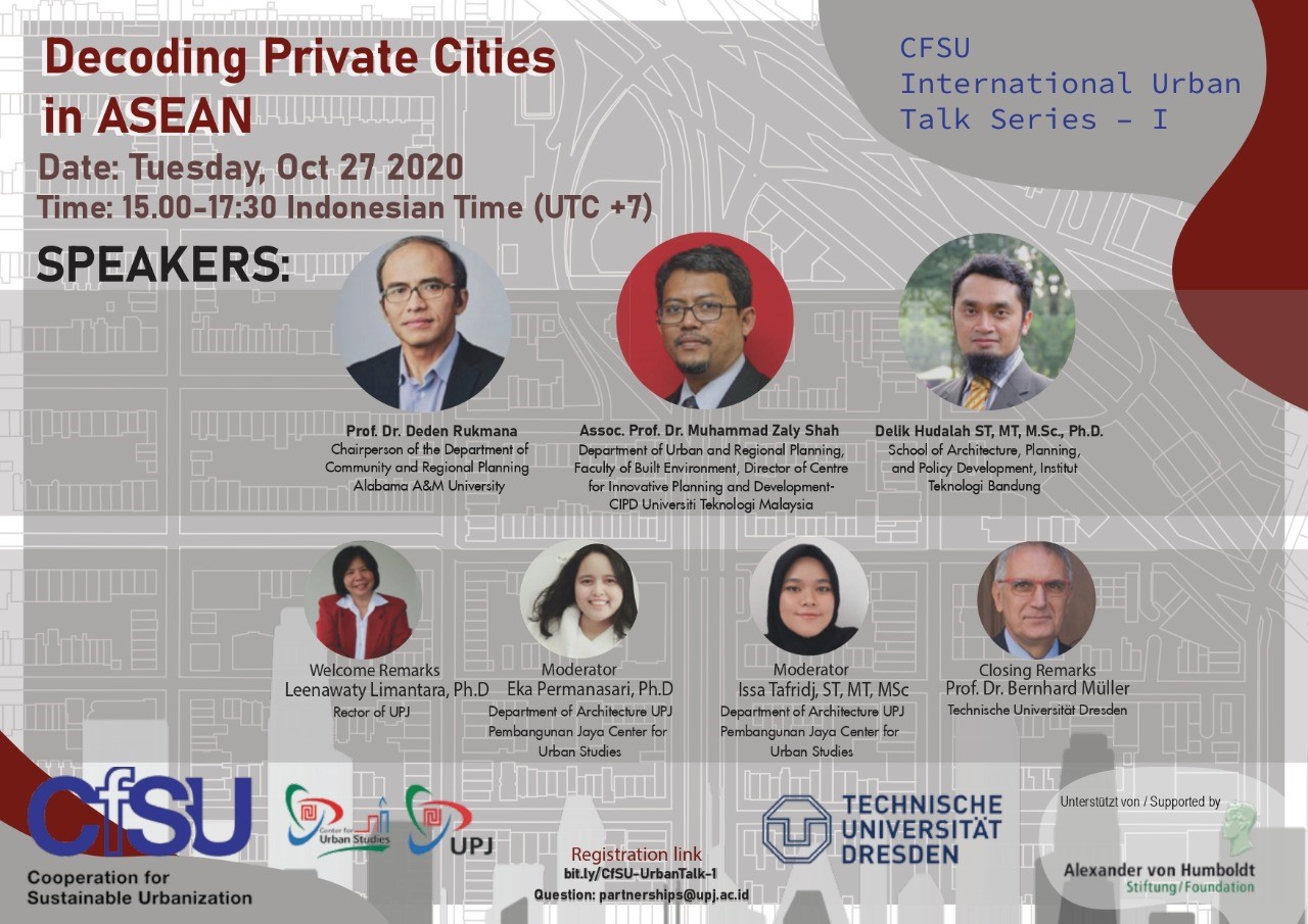 PJ CUS Presents Another Prestigious Activity: The 1st International Urban Talk Series 2020